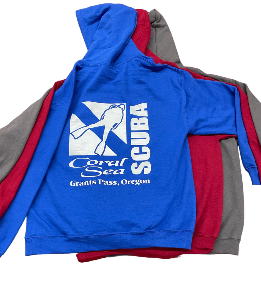 Coral Sea Scuba Logo Sweatshirt Scuba Diving Hoodie
