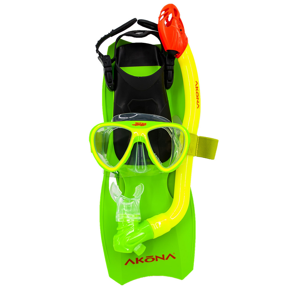 Akona Junior Travel Mask, Snorkel & Fins Kids Set