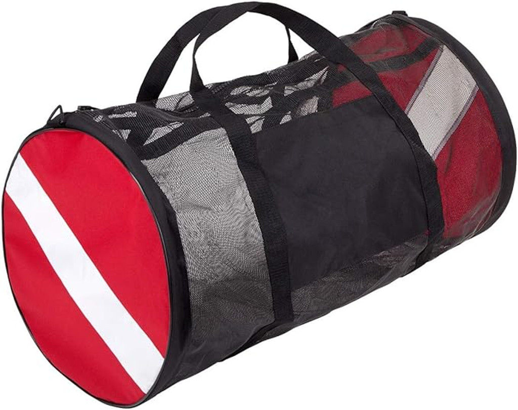 Large Mesh Duffel Dive, Snorkel Beach, Pool Bag w/ Dive Flag