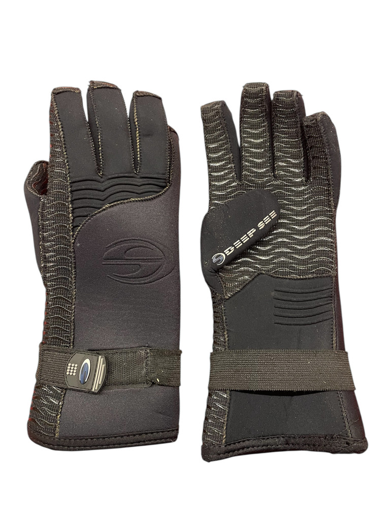 ​Deep See Gauntlet 5mm Gloves USED Size LG