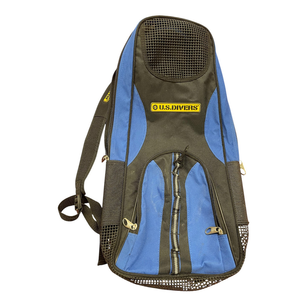 US Divers Mask, Snorkel, Fins and Bag Travel Set USED