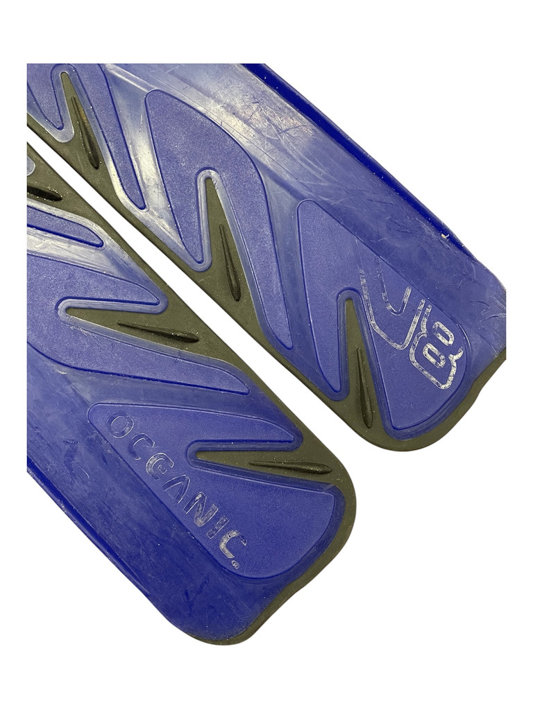 Oceanic V8 Split Scuba Diving Dive Fins (USED) Blue