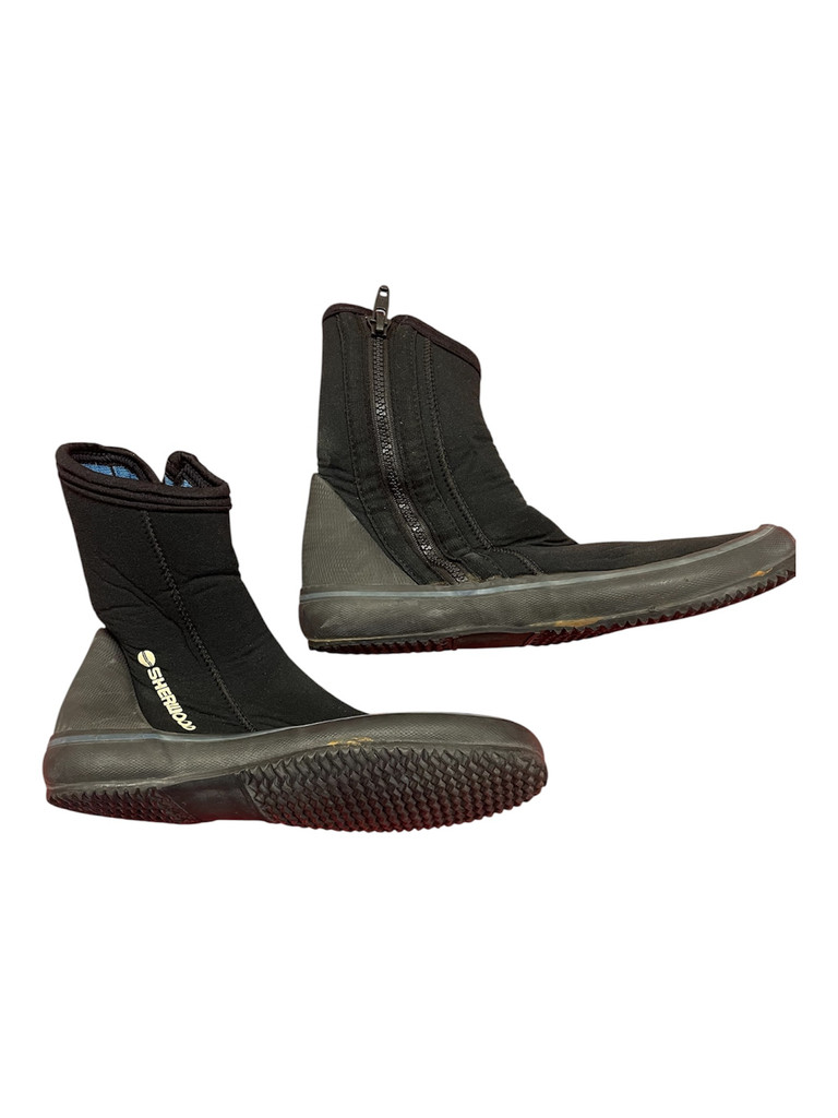 Sherwood 7mm Scuba Diving Snorkeling Booties Wetsuit Boot USED