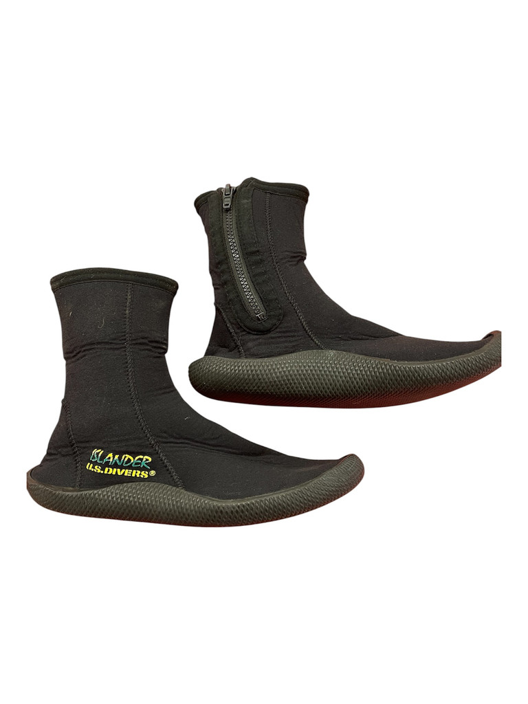 US Divers Islander 7mm Surf Scuba Diving Snorkeling Booties Wetsuit Boot USED