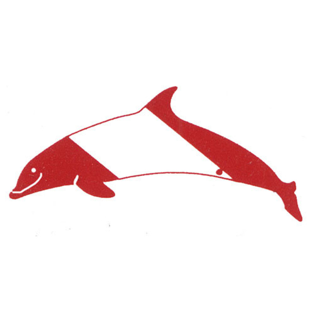 Scuba Diving Sticker Dive Flag Decal - Dolphin