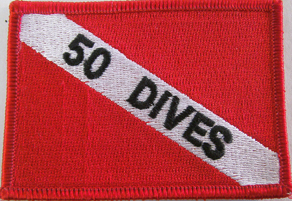 Patch Dive Flag Decal "50 Dives"