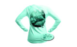 Sea Fear Women's 50+ UPF Long Sleeve Rash Guard Scuba Diving, Snorkeling, Dolphins