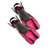 Ocean Reef Duo – Travel Ready Fins Set Scuba, Diving, Freedive, Snorkeling Pink