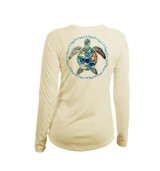 Sea Fear Women's 50+ UPF Long Sleeve Rash Guard Scuba Snorkeling Turtle Planet B