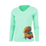 Sea Fear women's Octo Coco Sea Grass UPF 50+ long sleeve rash guard for scuba diving and watersports