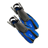 Ocean Reef Duo Travel Ready Fins Set Scuba, Diving, Freedive, Snorkeling Blue