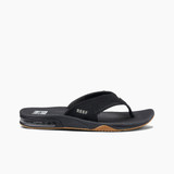 Reef Sandals Fanning Flip Flops Men's Black/Silver