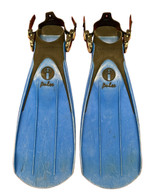 US Divers Pulse Open Heel Scuba Diving Dive Fins LG Blue USED US Divers Pulse Open Heel Scuba Diving Dive Fins LG Blue USED
