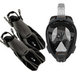 Ocean Reef Aria QR+ Duo Travel  Set Black S/M Mask S/M Fins