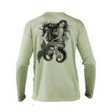 Sea Fear women's Mermaid UPF 50+ long sleeve rash guard for scuba diving and watersports