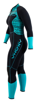 Akona 3mm Women's Front Zip Quantum Stretch Full Wetsuit Tiffany