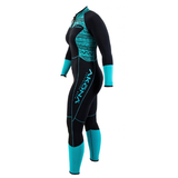 Akona 3mm women’s Quantum Stretch front zip scuba diving wetsuit in Tiffany
