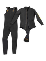 US Divers Farmer John & Jacket 7mm Scuba Diving Neoprene Wetsuit Men's (USED)