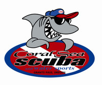 Coral Sea Scuba Shark Logo Scuba Diving T-shirt