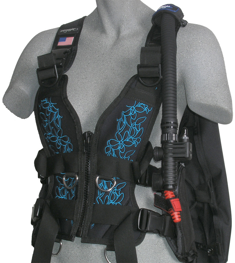 Zeagle Zena Women's BCD Buoyancy Compensator Aqua Floral Extra Large