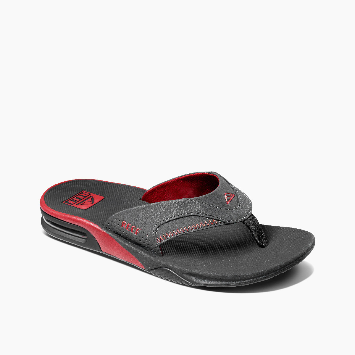 Reef Sandals Fanning Flip Flops Men's Red/Raven Coral Sea Scuba