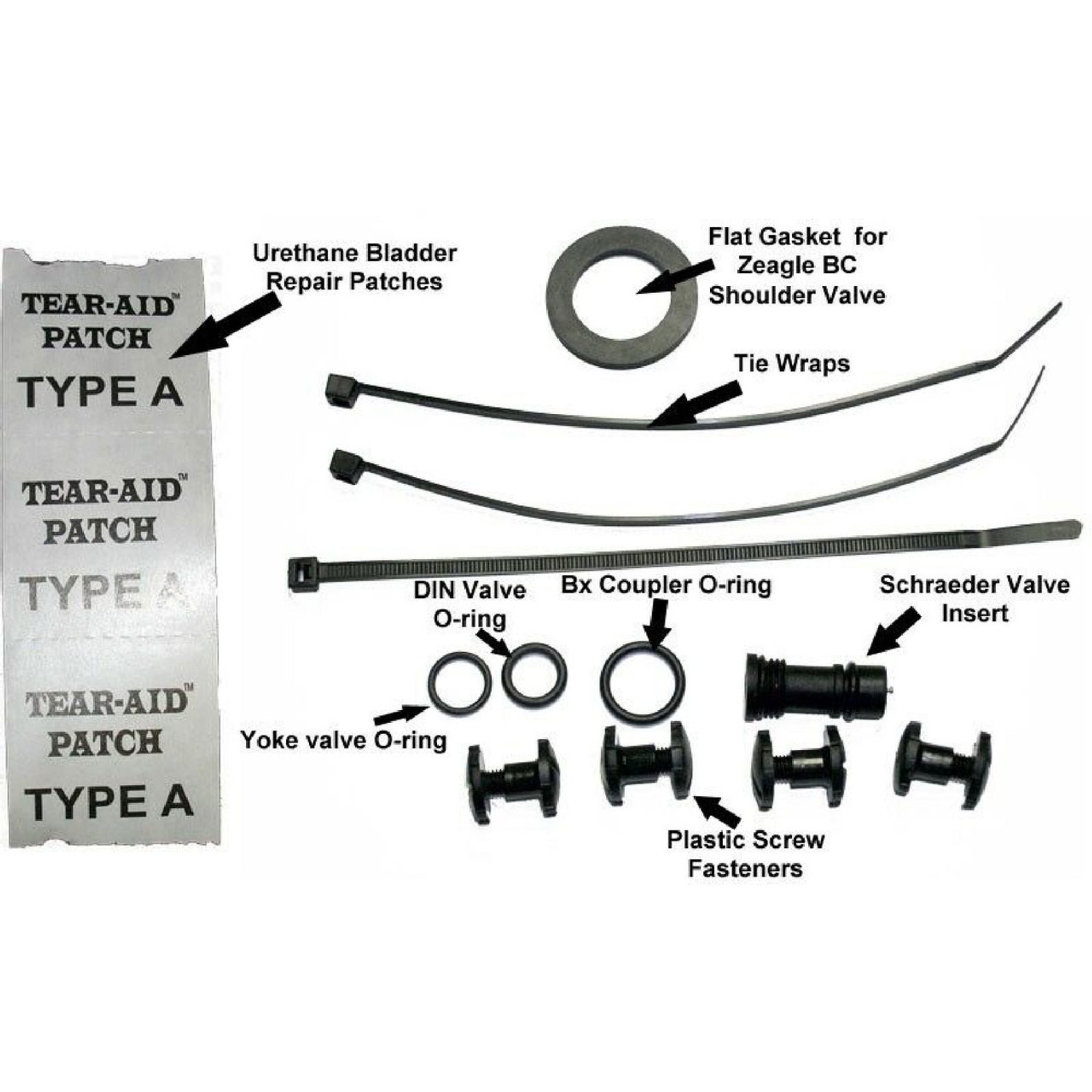 Zeagle BCD Repair Parts Kit Accessories Scuba Diving Save a Dive