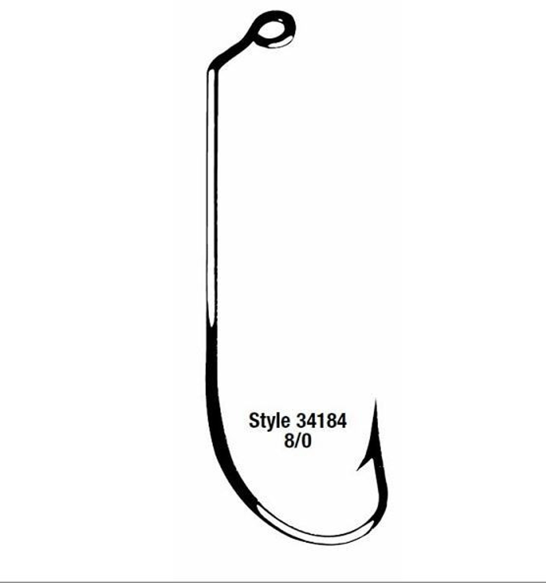 Mustad 8/0 Big Game Fish Hook 34184 Tinned (100)