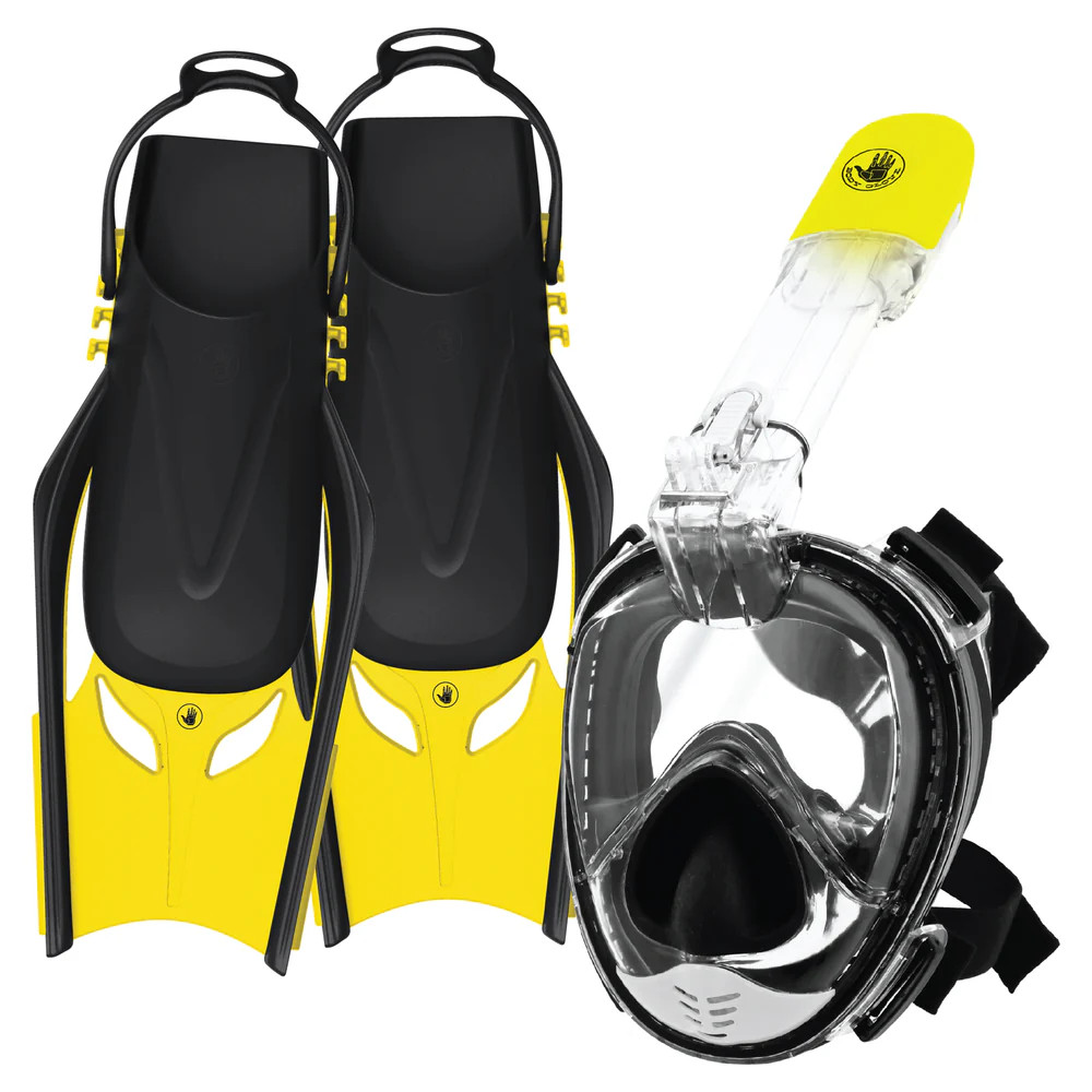 Body Glove Aire Free Breath Mask Snorkel Fins Set - Thumbnail 4
