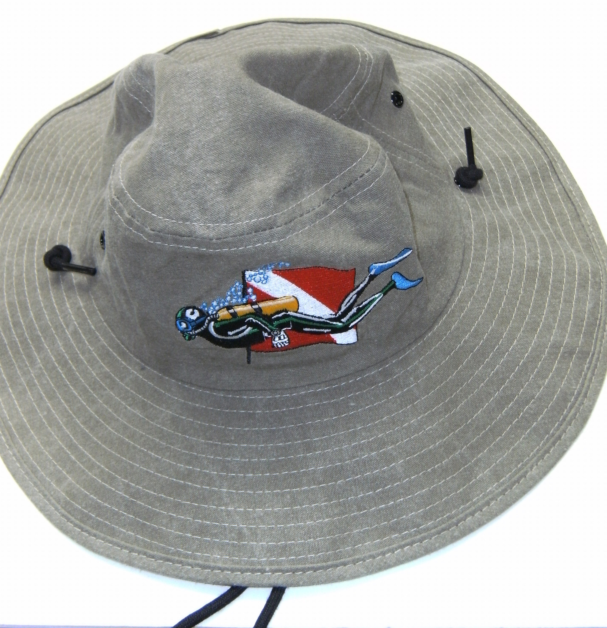 Floppy Swimming Diver Flag Safari Hat Scuba Diving Dive - Coral