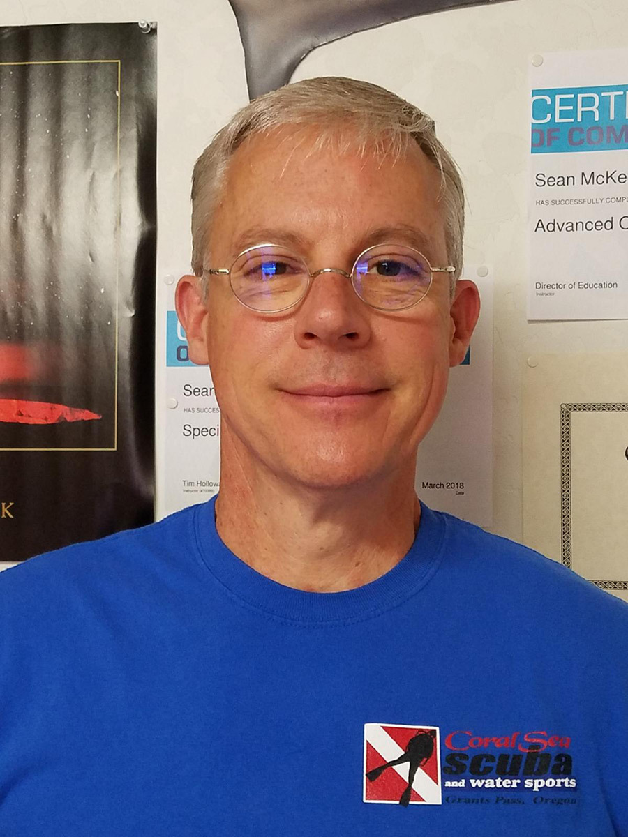 Sean at Coral Sea Scuba dive shop in Grants Pass Oregon