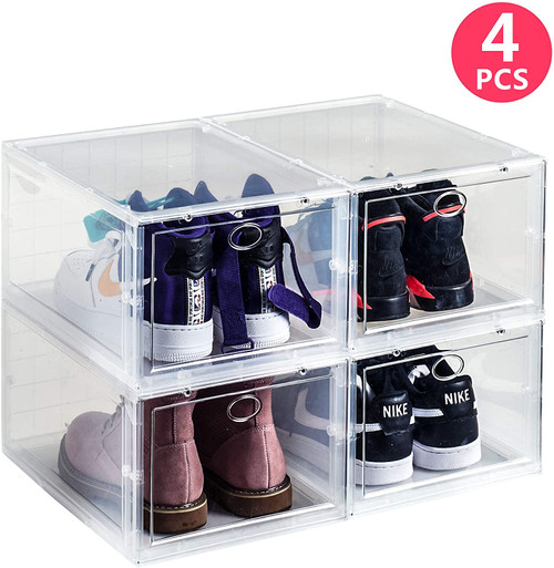 clear sneaker bins