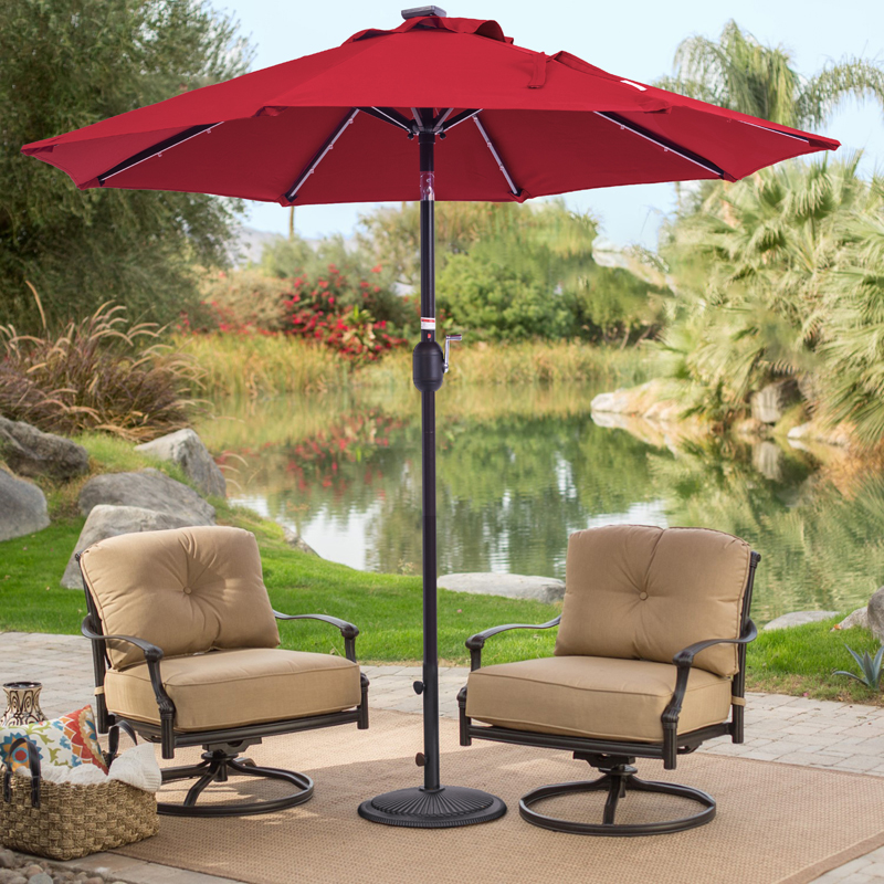 Sundale Outdoor Adjustable All Weather Umbrella Table Beach Patio Garden Poolside Accessory 23in Diameter Black 