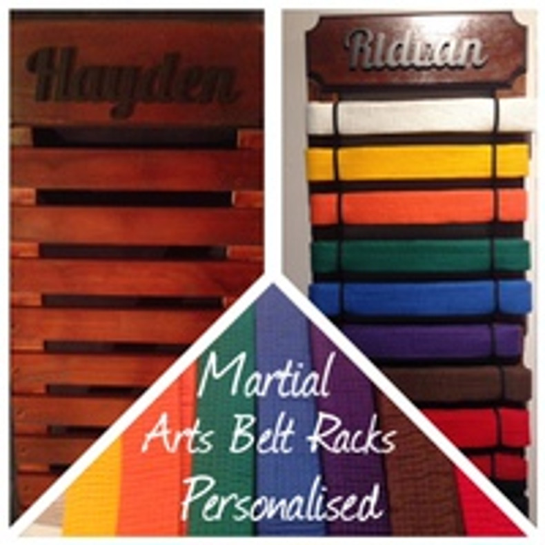 Personalised Martial Arts Belt Racks