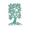 275 LA 38 LEAF CARVED TREE WHITE 37x21x0.5cm