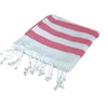 10080 RED LRG &SML WHITE STRIPES TOWELS 90X170cm