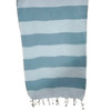10092 TEAL SOLID WHT STRP TOWEL 90X170cm