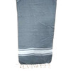12637 FULL LIGHT GREY 3 STRIPE WHITE TOWEL 90X170cm