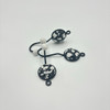5586 1 LRG RND HOOK EMB BLCK&WHT BLOTCH 13x5x2cm