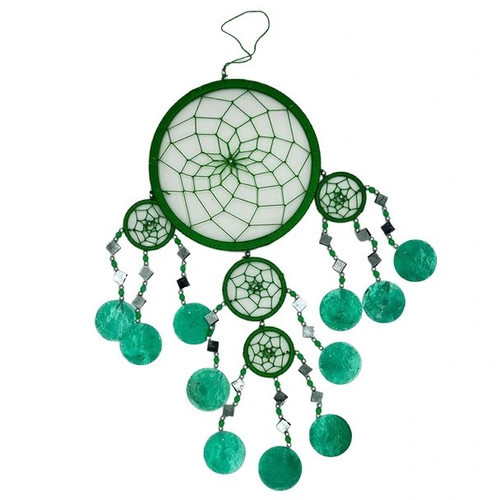 3541 16CM ROUND SHELL DREAMCATCHER MULTI - The Ugly Duckling
