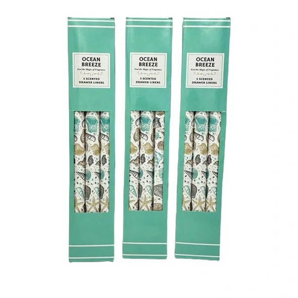 7455 OCEAN BREEZE 3 SCENTED DRAWLINERS 43x8x3cm