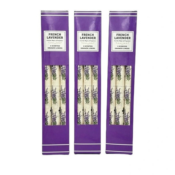 7458 FRENCH LAVENDER 3SCENTED DRAWLINERS 43x8x3cm
