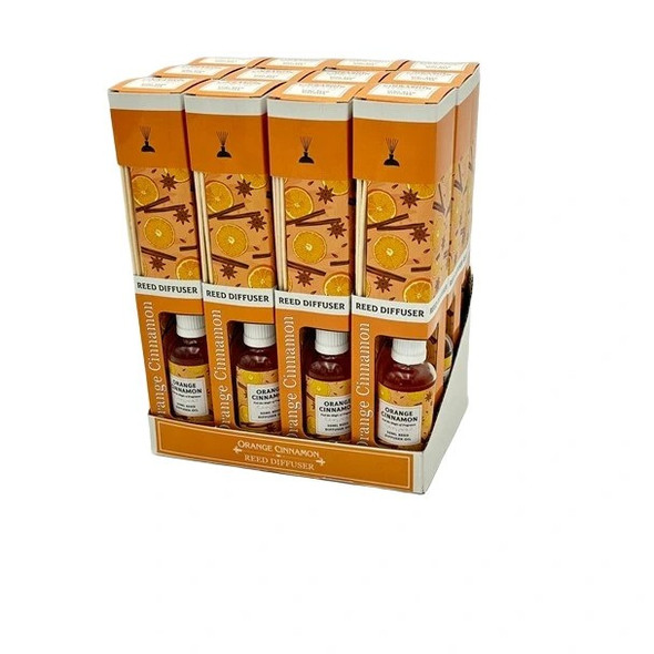 12028P ORANGE CINNAMON 50ML GLS REED DIFFUSER 12-PACK 25x5x5cm
