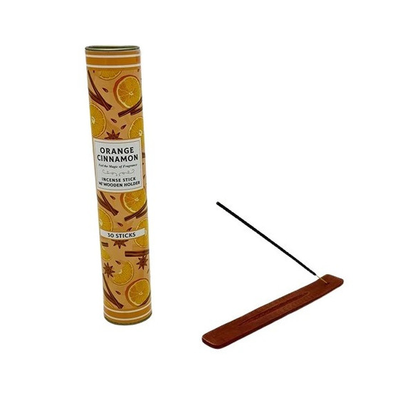 12026P ORANGE CINNAMON 30 STICK INSENSE WITH HOLDER 12-PACK 26x5x5cm