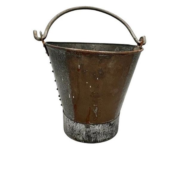 7645 MED RUSTIC IRON BUCKET 27x27x26cm