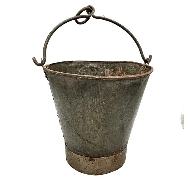 7646 LRG RUSTIC IRON BUCKET 30x30x29cm