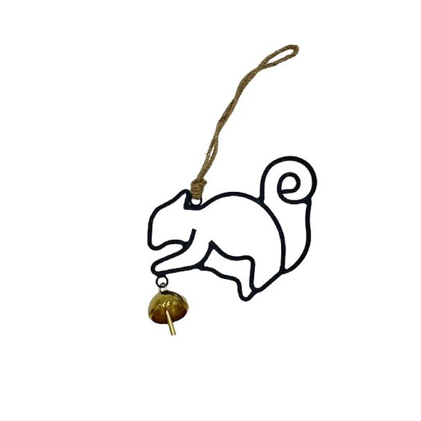 9619 SQUIRREL BLACK WIRE WITH BELL 14x17x0.5cm