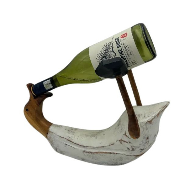 12173 TB LARGE WINE DUCK HOLDER WHITE 34x30x12cm