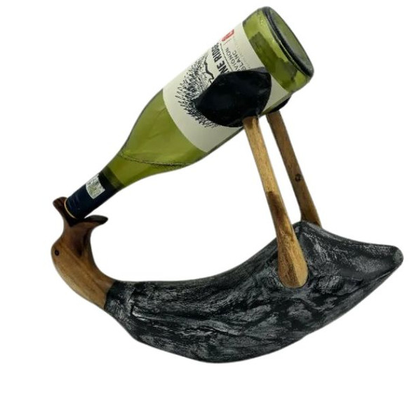 12174 TB LARGE DUCK WINE HOLDER BLACK 34x30x12cm
