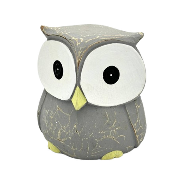 7298 GAN PAINTED OWL 10x8x8x9cm