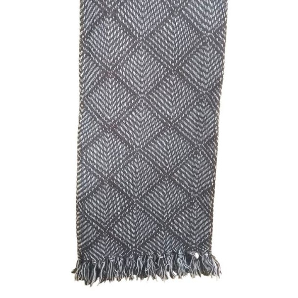12672 BROWN AND WHITE DIAMOND THROWS 125x150cm